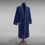 Cottonea % 100 Pamuklu Laodikeia Kimono Bornoz Kadın Erkek Unisex Lacivert - 2XL