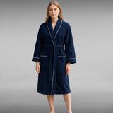 Cottonea % 100 Pamuklu Laodikeia Kimono Bornoz Kadın Erkek Unisex Lacivert - L - XL