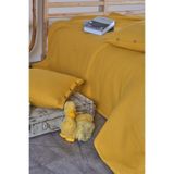 Cottonest Çift Kişilik Hardal Pike Seti Saç Örgü | 2 Yastık Kılıfı | 220 x 240 cm