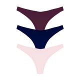 Cottonhill Basic İz Yapmayan Lazer Kesim Kadın Brezilya Külot 3'lü Paket - 4