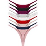 COTTONHILL Basic Pamuklu Beli Ayarlanır Kadın Tanga Külot 9'lu Paket - XL - Çok Renkli