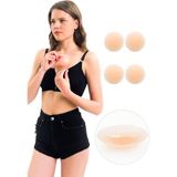 Cottonhill Beauty Cottonhill Silikon Göğüs Ucu Kapatıcı Meme Ucu Kapatıcı 2'li Paket - 1-Bej - Standart