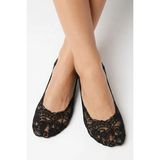 Cottonhill Premium - Siyah Dantelli Standart Beden Babet Çorap - 000-Siyah