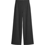Cottonhill Premium - Sway Collection | Siyah Basic Yüksel Bel Modal Bol Paça Kadın Pantolon