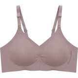 Cottonhill Seamless Bra - Alure | Kahverengi Lazer Kesim Balensiz Perfore Detaylı Dikişsiz Kadın Sütyen - 90B