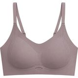 Cottonhill Seamless Bra - Elaris | Kahverengi Lazer Kesim Balensiz Dekolteli Şerit Detay Dikişsiz Kadın Sütyen - 80B