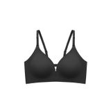 Cottonhill Seamless Bra - Elune | Siyah Lazer Kesim Balensiz Dekolte Taş Detaylı Dikişsiz Kadın Sütyen