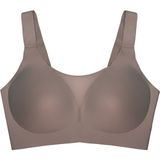 Cottonhill Seamless Bra - Forme | Kahverengi Lazer Kesim Dikişsiz Toparlayıcı Büyük Tüllü Beden Kadın Sütyen - 95C