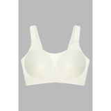 Cottonhill Seamless Bra - Forme | Krem Lazer Kesim Dikişsiz Toparlayıcı Büyük Tüllü Beden Kadın Sütyen - 95C
