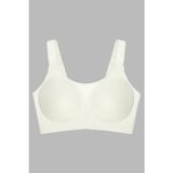 Cottonhill Seamless Bra - Forme | Krem Lazer Kesim Dikişsiz Toparlayıcı Büyük Tüllü Beden Kadın Sütyen