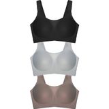 Cottonhill Seamless Bra - Forme | Lazer Kesim Dikişsiz Toparlayıcı Büyük Tüllü Beden Kadın Sütyen 3'lü Paket-2