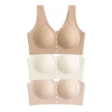 Cottonhill Seamless Bra - Neriva | Lazer Kesim Önden Düğmeli Minimizer Kadın Sütyen 3'lü Paket-2
