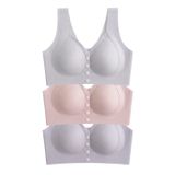 Cottonhill Seamless Bra - Neriva | Lazer Kesim Önden Düğmeli Minimizer Kadın Sütyen 3'lü Paket