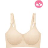 Cottonhill Seamless Bra - Nuvia |ten Lazer Kesim Klipsli Önden Açılabilir Rib Dokulu Dikişsiz Emzirme Sütyeni - 2XL