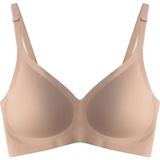 Cottonhill Seamless Bra - Pure | Kahverengi Lazer Kesim Dikişsiz Ayarlanabilir Askılı Balensiz Kadın Sütyen - 85B