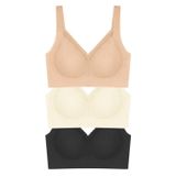 Cottonhill Seamless Bra - Seravia | Lazer Kesim Dantelli Minimizer Kadın Sütyen 3'lü Paket-2