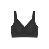 Cottonhill Seamless Bra - Seravia | Siyah Lazer Kesim Dantelli Minimizer Kadın Sütyen