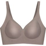 Cottonhill Seamless Bra - Slight | Kahverengi Lazer Kesim Dikişsiz Dilim Detaylı Balensiz Kadın Sütyen - 80B