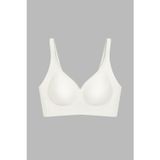 Cottonhill Seamless Bra - Slight | Krem Lazer Kesim Dikişsiz Dilim Detaylı Balensiz Kadın Sütyen