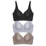 Cottonhill Seamless Bra - Slight | Lazer Kesim Dikişsiz Dilim Detaylı Balensiz Kadın Sütyen 3'lü Paket-2