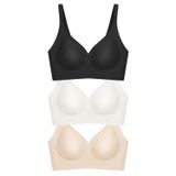 Cottonhill Seamless Bra - Slight | Lazer Kesim Dikişsiz Dilim Detaylı Balensiz Kadın Sütyen 3'lü Paket