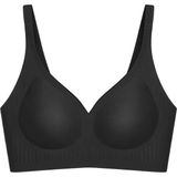 Cottonhill Seamless Bra - Slight | Siyah Lazer Kesim Dikişsiz Dilim Detaylı Balensiz Kadın Sütyen - 80B