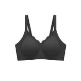 Cottonhill Seamless Bra - Smooth | Siyah Lazer Kesim Balensiz Ayarlanabilir Askılı Dikişsiz Kadın Sütyen