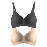 Cottonhill Seamless Bra - Soft | Lazer Kesim Balensiz Ayarlanabilir Askılı Dikişsiz Kadın Sütyen 2'li Paket-2