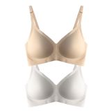 Cottonhill Seamless Bra - Soft | Lazer Kesim Balensiz Ayarlanabilir Askılı Dikişsiz Kadın Sütyen 2'li Paket-5