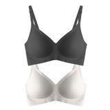 Cottonhill Seamless Bra - Soft | Lazer Kesim Balensiz Ayarlanabilir Askılı Dikişsiz Kadın Sütyen 2'li Paket-6