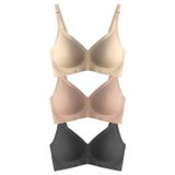 Cottonhill Seamless Bra - Soft | Lazer Kesim Balensiz Ayarlanabilir Askılı Dikişsiz Kadın Sütyen 3'lü Paket