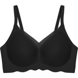 Cottonhill Seamless Bra - Touch | Siyah Lazer Kesim Dikişsiz Tül ve Dalga Detaylı Balensiz Kadın Sütyen - 75B