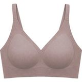 Cottonhill Seamless Bra - Velora | Kahverengi Lazer Kesim Balensiz Rib Dokulu Dikişsiz Kadın Sütyen - 75B