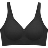 Cottonhill Seamless Bra - Velora | Siyah Lazer Kesim Balensiz Rib Dokulu Dikişsiz Kadın Sütyen - 80B