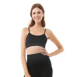 Cottonhill Siyah İp Askılı Çıkarılabilir Kaplı Seamless Kadın Crop Atlet