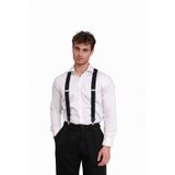 Cottonlab Erkek Pantolon Askısı, Siyah, Ayarlanabilir Metal Klipsli Suspender