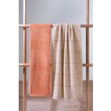 COTTONMANIA Carmine Bath Desert - Ekstra Yumusak, Modern %100 Pamuk 70x140 Cm 2'li Banyo Havlusu