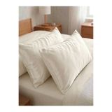 cottonova % 100 Pamuk Saten 2'li Yastık Kılıfı Seti 50 x 70 cm Krem