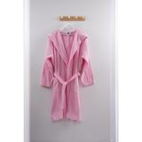 Cottonverse Kapüşonlu Bornoz – %100 Pamuk , Unisex - L - XL - Açık Pembe