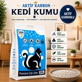 Cotyora Cat Litter Aktif Karbon Kedi Kumu 20 Lt Tozsuz Aktif Karbonlu Topaklanan Koku Hapseden Kedi Kumu
