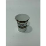 Couleuvre Limoges Çiçek Desenli Bordo Mini Su Bardağı 5,5Cm