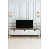 Country Model 150 cm TV Ünitesi - MDF Membran Kapak Modern TV Sehpası | Çam Renk Televizyon Konsolu - Atlantik Çam