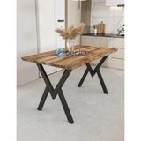 Country Series Kütük Görünümlü Mdf Masa - 3 Adet