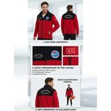 Cousto Cankurtaran Polar Ceket Beyaz Nakışlı - 3XL - Kırmızı