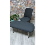 COVER TEKSTİL 4 büyük oval sandalye 1 püf kılıfı köyü antrasit