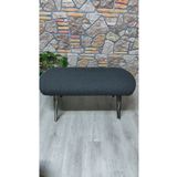 COVER TEKSTİL Püf kılıfı jakar kumaş köyü antrasit rengi