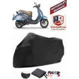Coverall Aprilia Mojito 125 Custom Siyah Motorsiket Brandası Motor Örtüsü Çadır Su Geçirmez Motosiklet Kılıfı Motor Brandası - Siyah- Arka Çanta UYUMSUZ