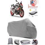 Coverall Aprilia Tuono V4 1100 Factory Gri Motorsiket Brandası Motor Örtüsü Çadır Su Geçirmez Motosiklet Kılıfı Motor Brandası - Gri- Arka Çanta UYUMSUZ