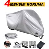Coverall Arora Ar 100-8 Klasik Tel Kilit Uyumlu Motosiklet Brandası (Gri Renk)Motor Örtüsü Çadır Su Geçirmez Motosiklet Brandası - Gri Kilit ve Arka Çanta UYUMSUZ