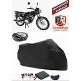 Coverall Arora Ar 100-8 Klasik Tel Siyah Arka Çanta Uyumlu Motorsiket Brandası Motor Örtüsü Çadır Su Geçirmez Motosiklet Kılıfı Motor Brandası - Siyah- Arka Çanta UYUMLU